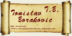 Tomislav Boraković vizit kartica